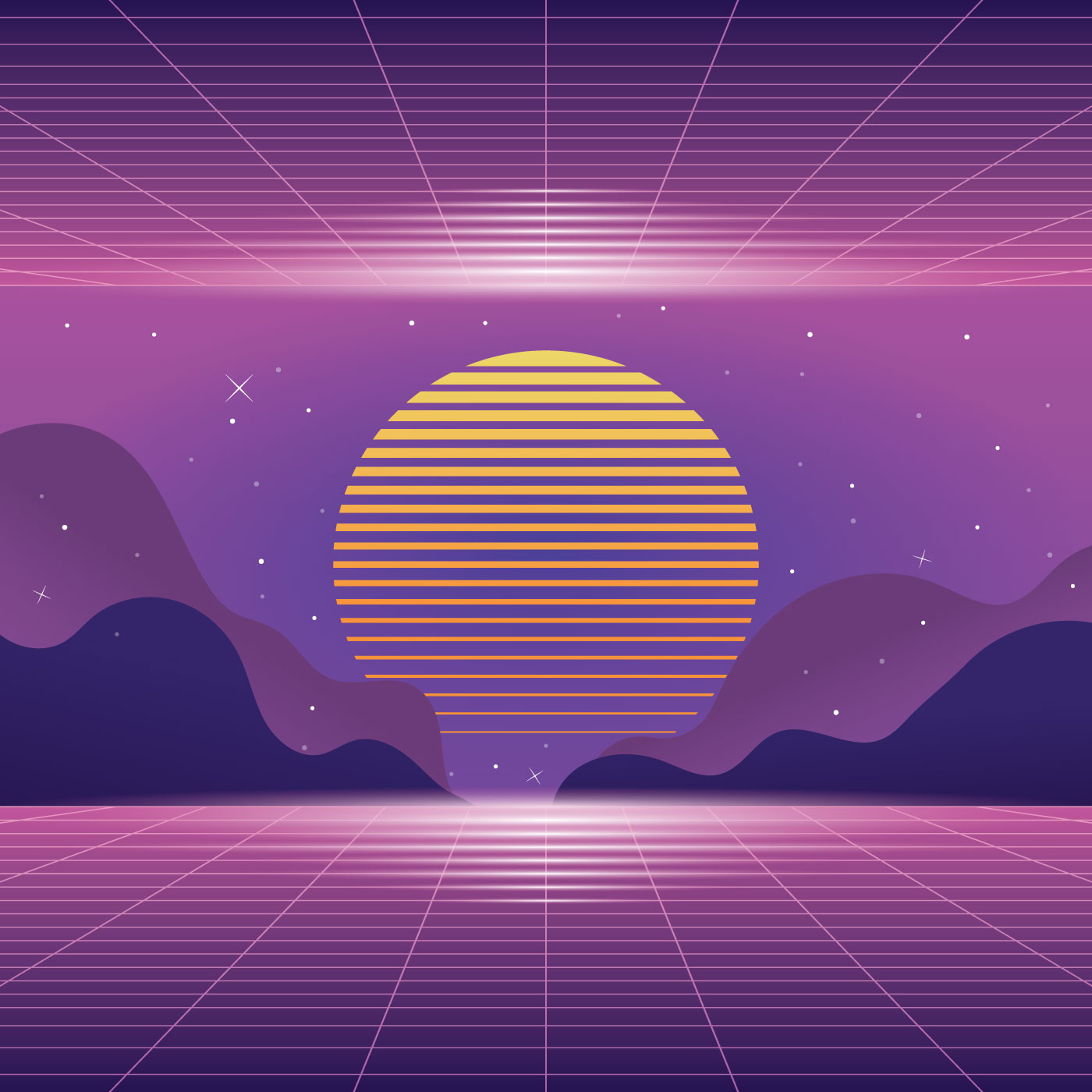 fond d'écran vaporwave,ciel,violet,violet,horizon,illustration