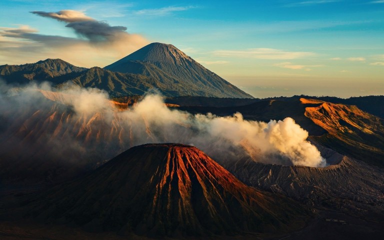 high hd wallpaper,natur,himmel,stratovulkan,berg,schild vulkan