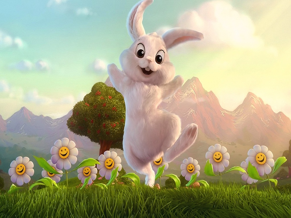 벽지 블랑코,만화 영화,토끼와 토끼,만화,토끼,생기
