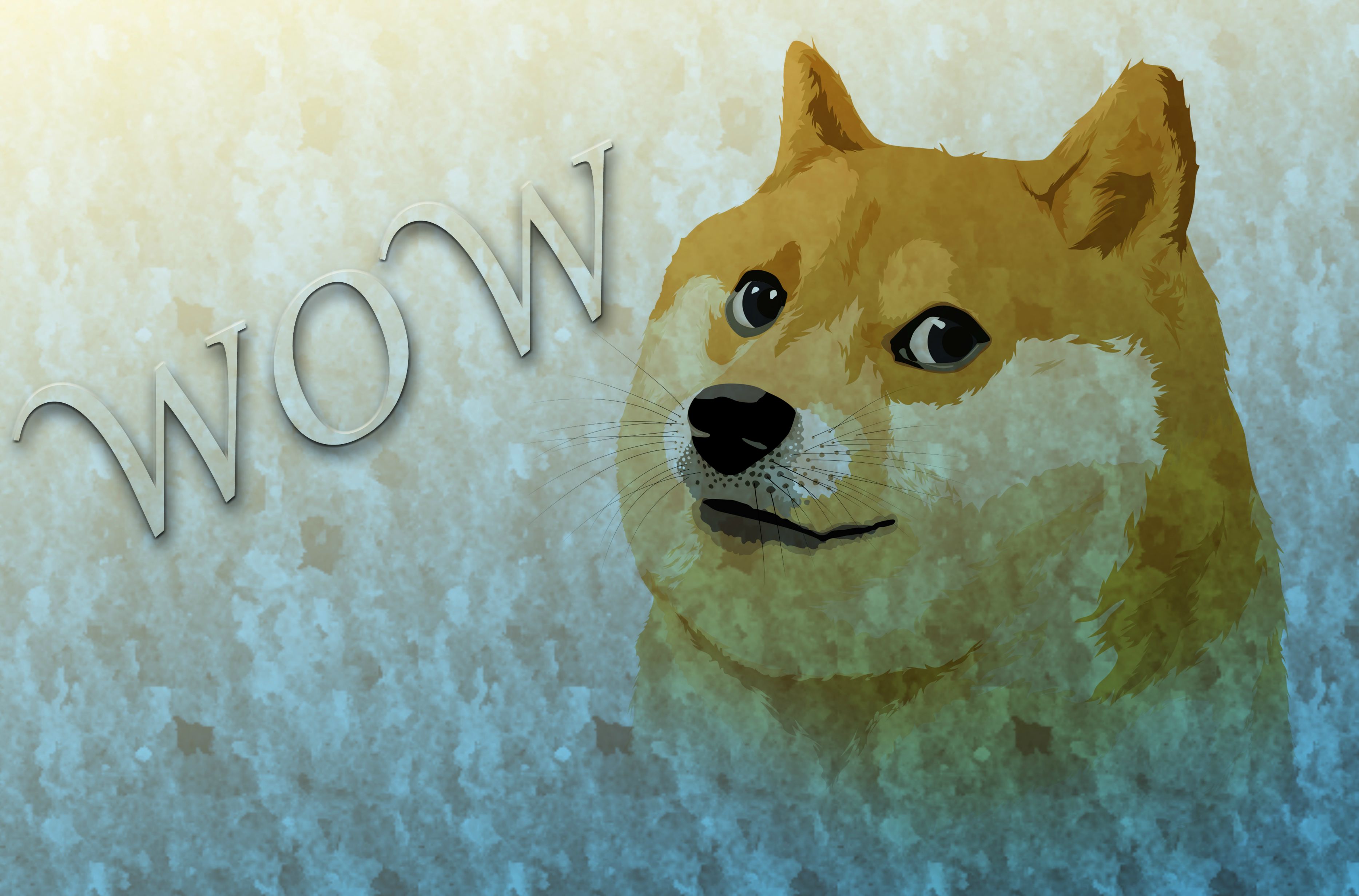 fondo de pantalla de doge,perro,shiba inu,akita,pintura de acuarela