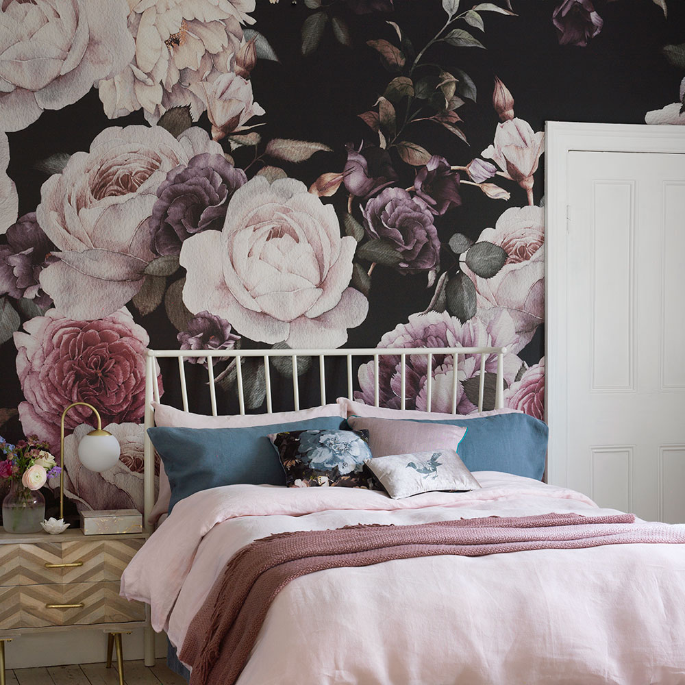 chambre à coucher papier peint,chambre,chambre,rose,meubles,violet