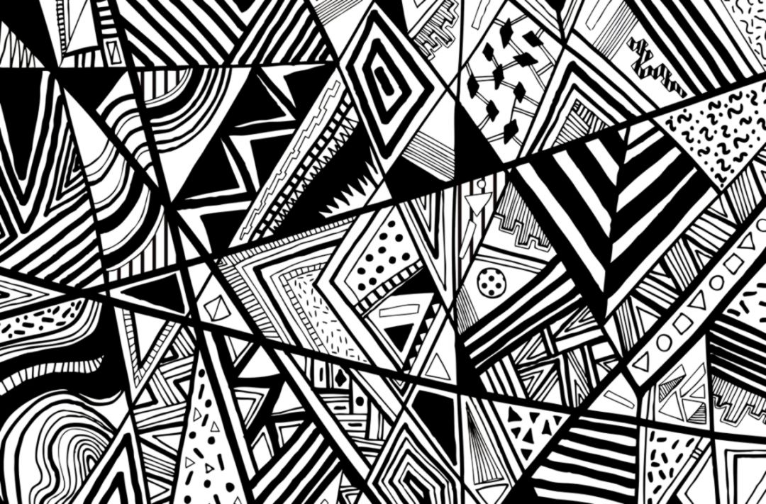壁紙hitam putih,パターン,黒と白,ライン,モノクローム,三角形