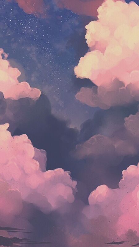 雲iphone壁紙 空 雲 積雲 昼間 ピンク Wallpaperuse