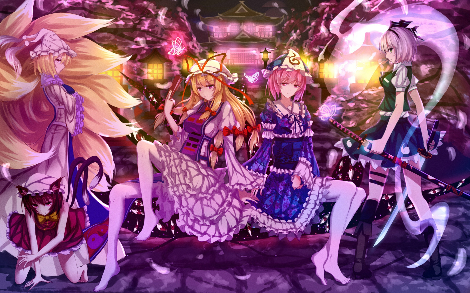 Touhou Widescreen Wallpaper Yukari Yakumo Wallpaper K Wallpaperuse