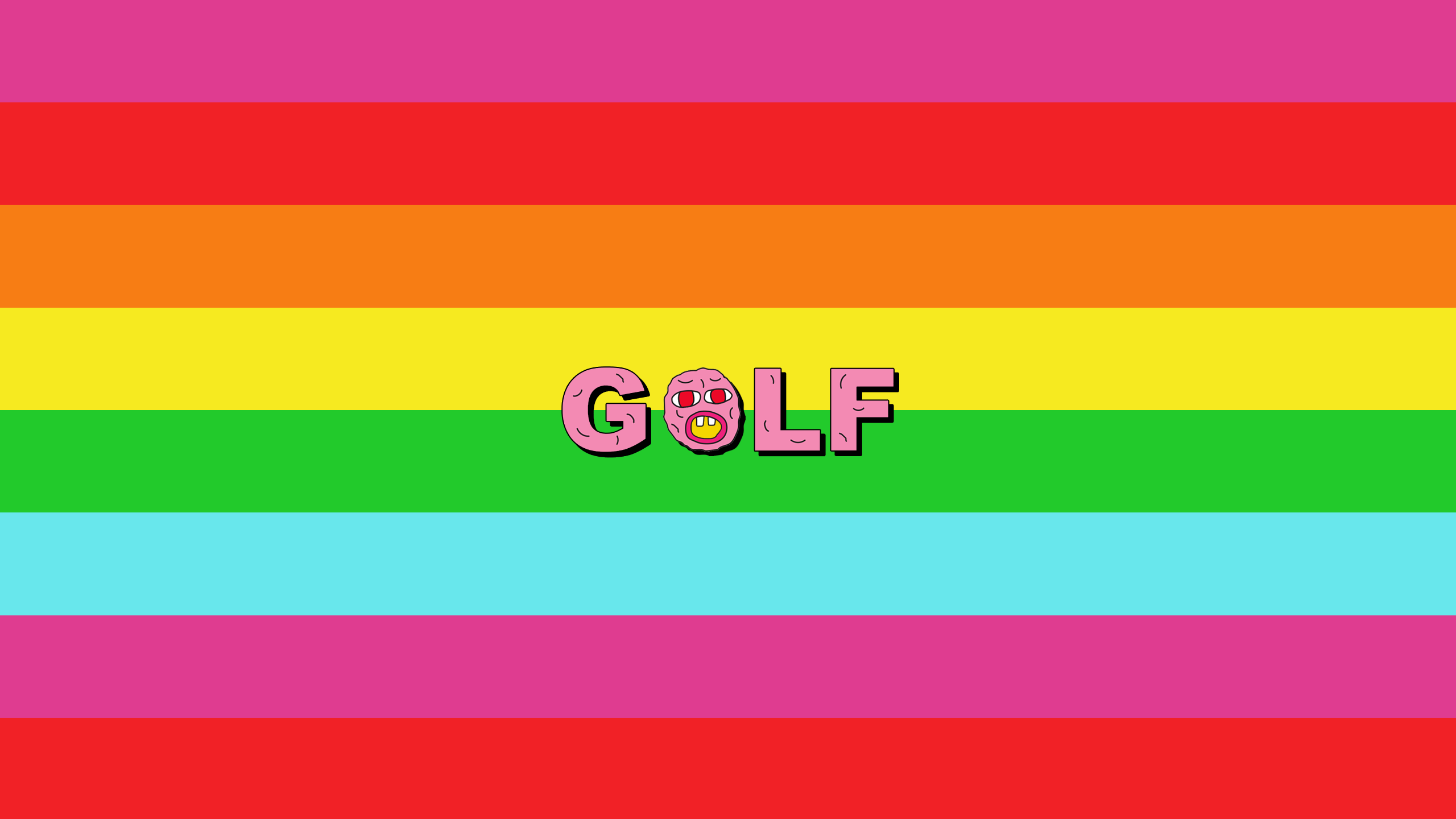 carta da parati di golf wang,testo,rosa,verde,giallo,font