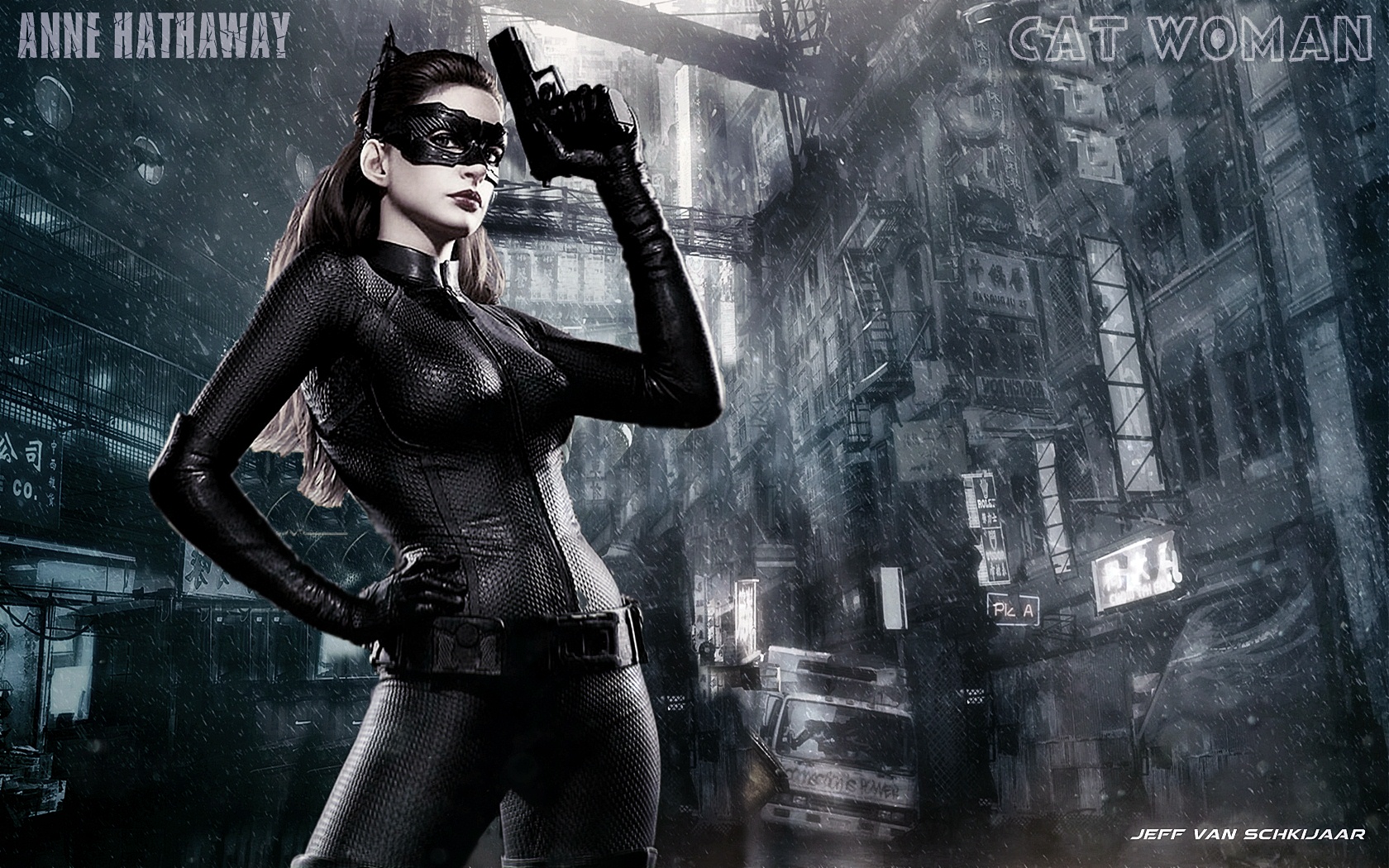 fond d'écran catwoman,personnage fictif,jeu d'aventure d'action,compositing numérique,supervillain,catwoman